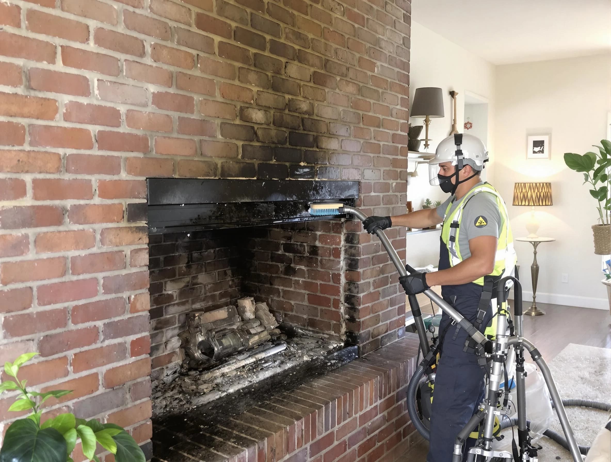 Brockton Chimney Sweep providing fireplace cleaning services in Brockton, MA