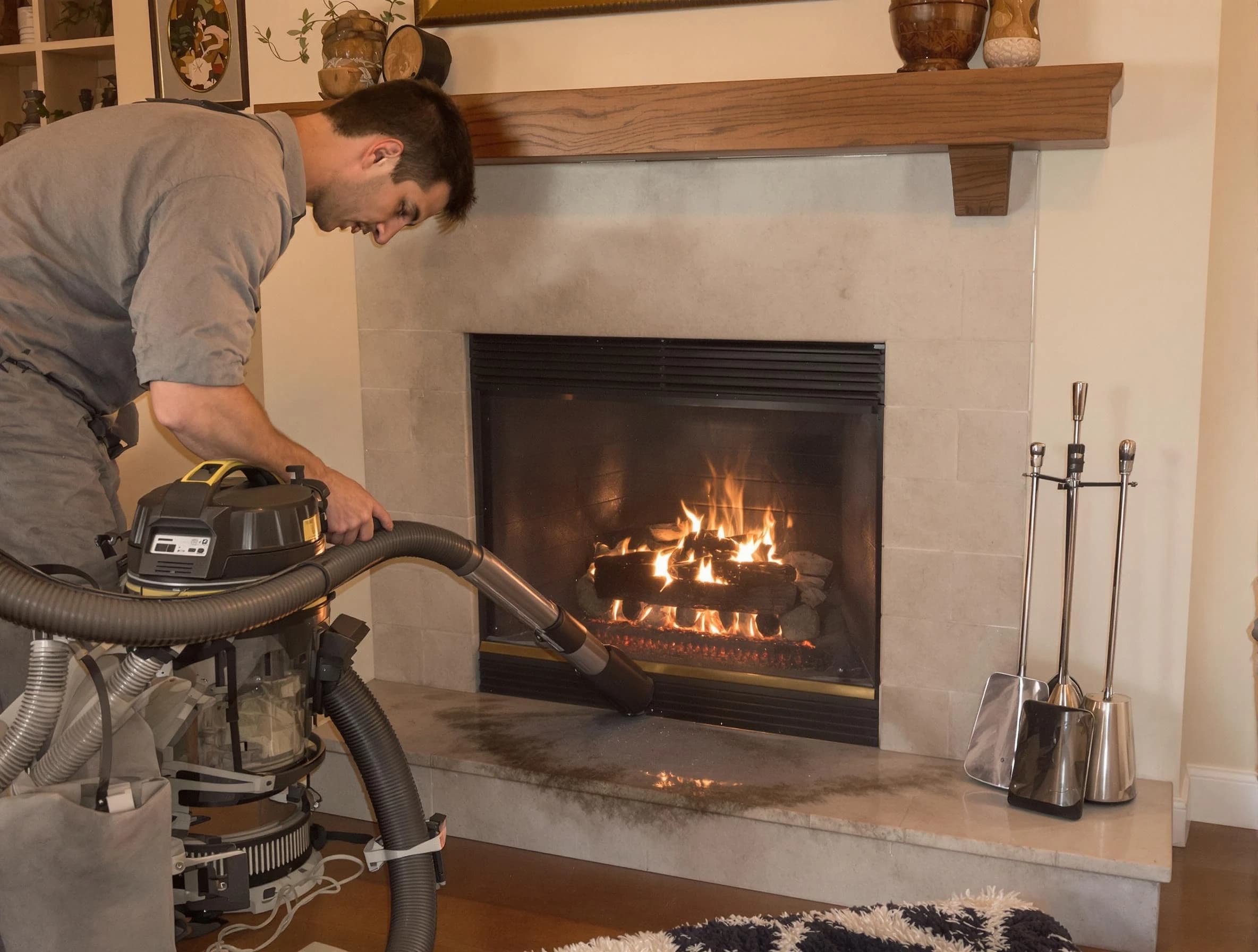 Routine fireplace upkeep by Brockton Chimney Sweep in Brockton, MA