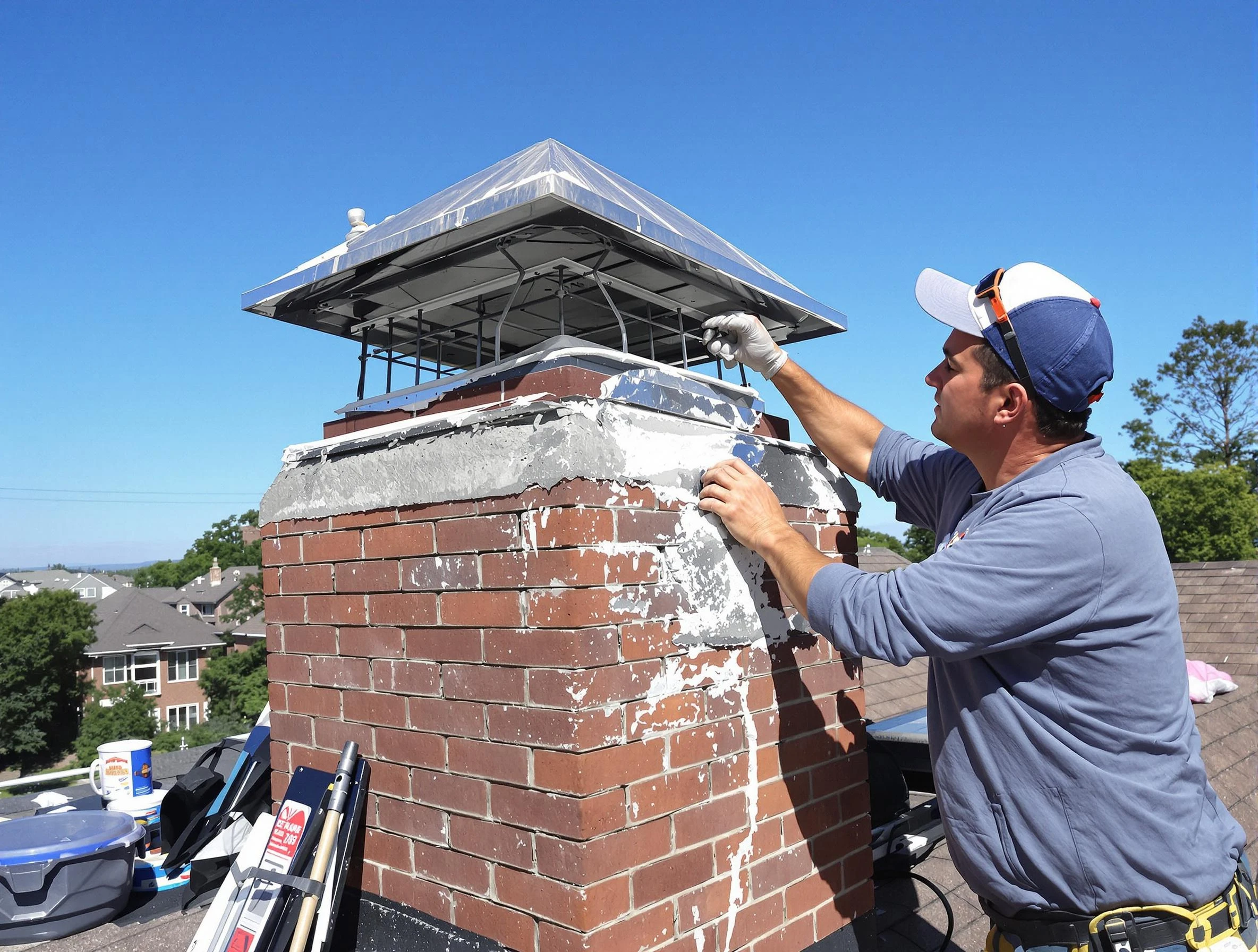 Chimney Crown Services service in Brockton, MA