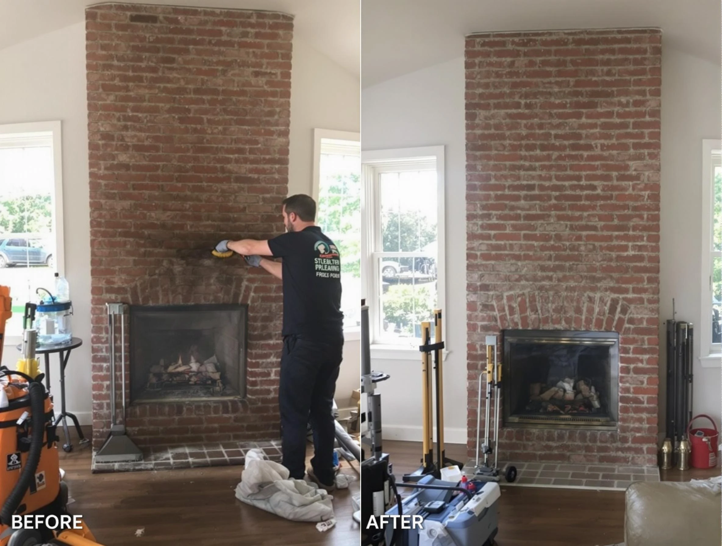 Finished chimney sweeping service by Brockton Chimney Sweep in Brockton, MA