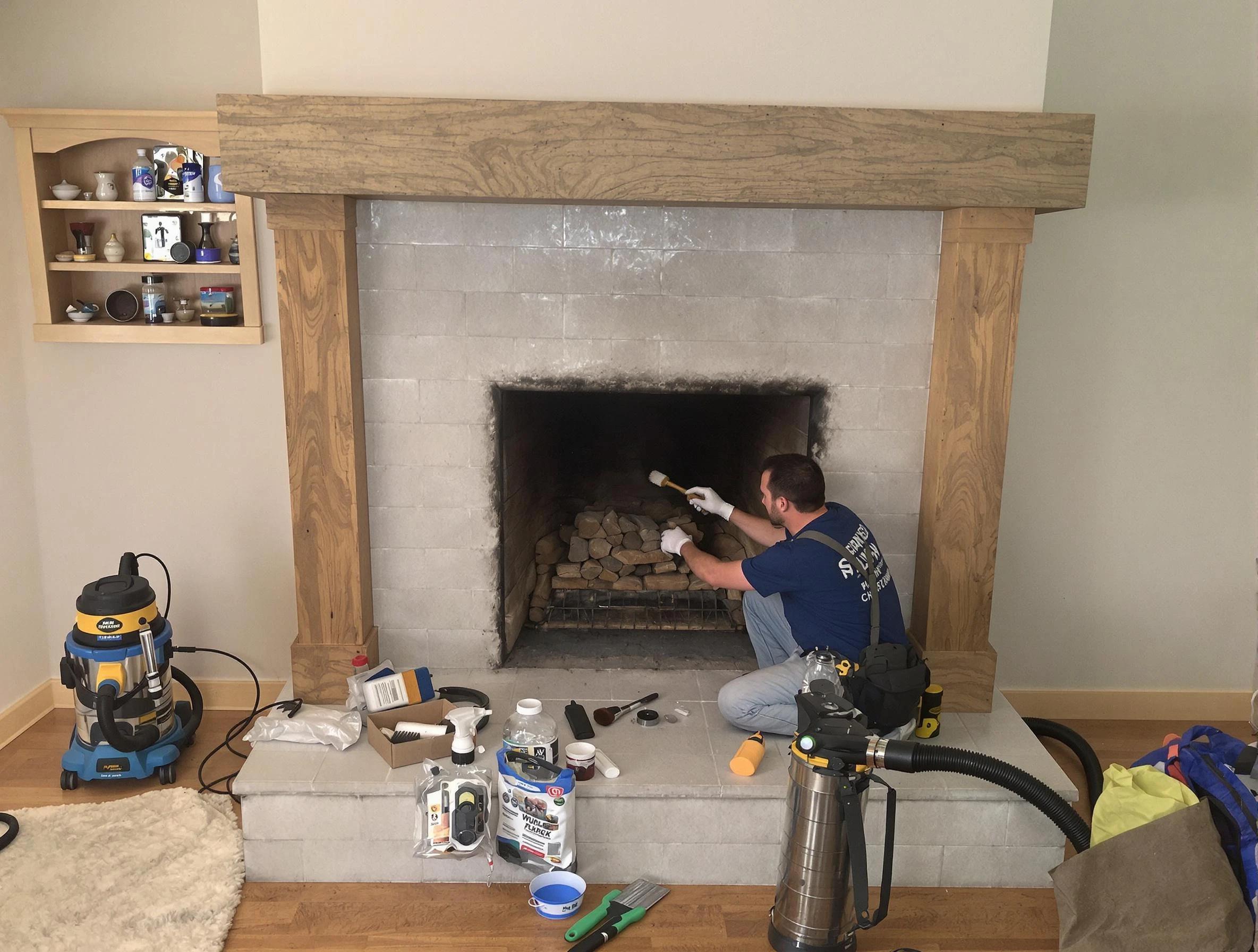 Detailed creosote removal process by Brockton Chimney Sweep in Brockton, MA